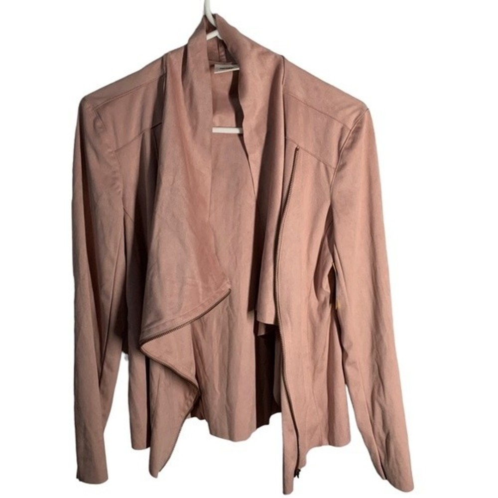 NEW Womens Mote Pink Moto Jacket Faux Suede Size Medium NWT